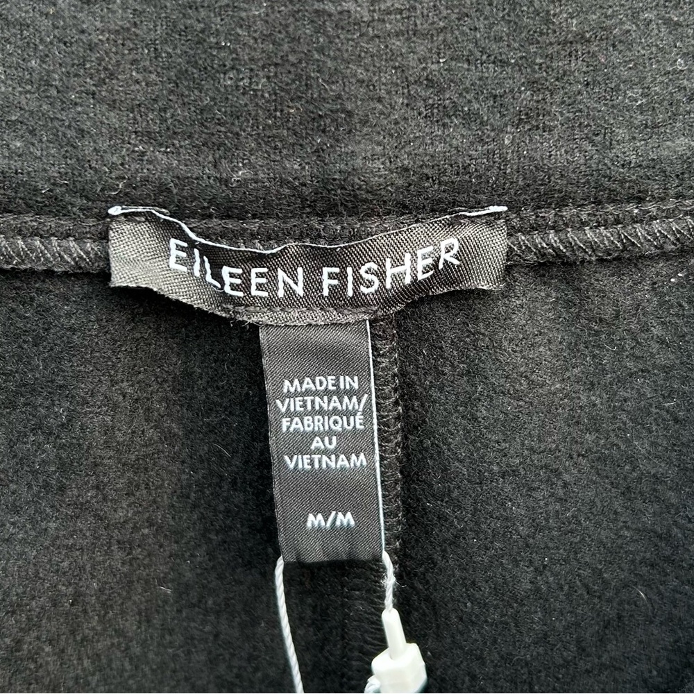 NWT Eileen Fisher Boiled Wool Jersey Carrot Pant Black M - Picture 9 of 16